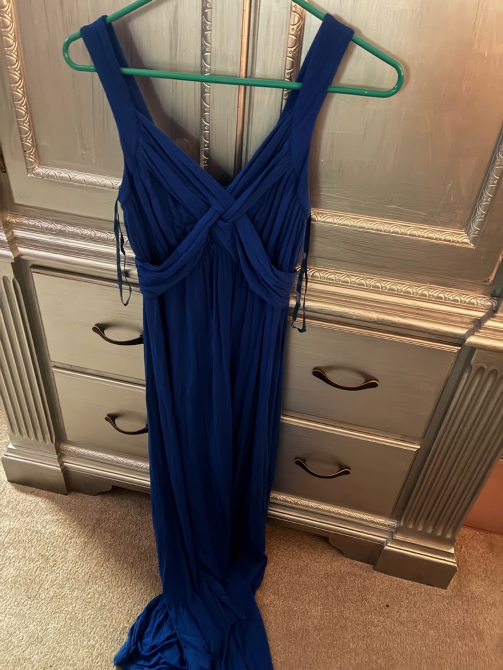 Soho Royal Blue Grecian Maxi Dress